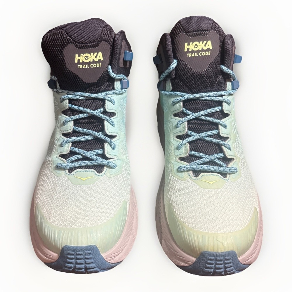 Hoka Trail Code GORE-TEX Size 8 Women‎ Lt. Blue/Mint Hiking Boots